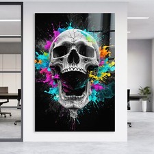 ✅ SCHÄDEL SPLASH INK POPART