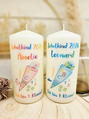 Schulkind 2026 geschenkkerze - schulkind,