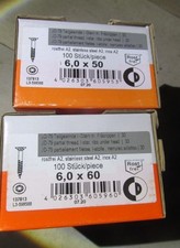 2 Packungen Edelstahl Holzschrauben 6x60mm (2x100St)  / Marken Aktion  H2SIMReg3