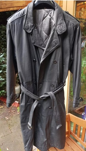 Ledermantel schwarz xxl 52 - ledermantel,