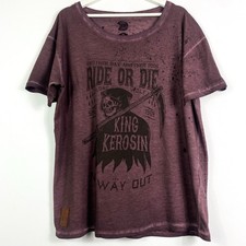 King Kerosin T-Shirt Gr.XL Herren Biker Motorrad Kurzarm Verwaschen