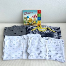 4 x Baby Schlafanzug Jungen Overall Gr. 68 / 74 Strampler