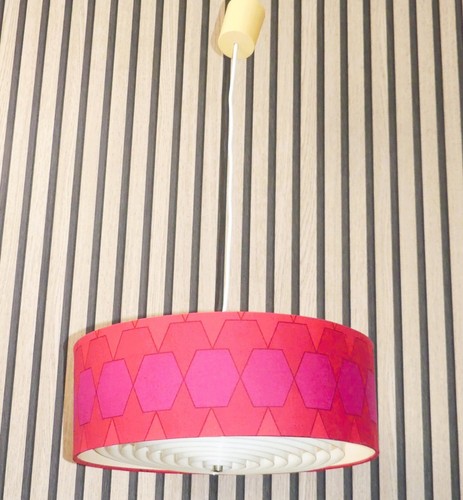 70er jahre hängelampe pink - hängelampe,