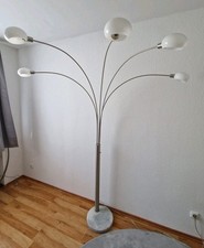 Standleuchte, Stehlampe, five finger = 5-flammig, Lampe mit Drehschalter, Marmor