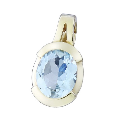 Anhänger aquamarin 585er - aquamarin,