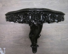 2´er Set Spiegelkonsole in Silber-Weiß Barock Wandspiegel + Wandkonsole 44x38