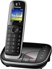 Panasonic schnurloses Telefon KX-TGJ320GB Schwarz DECT Farbdisplay Verp. beschäd