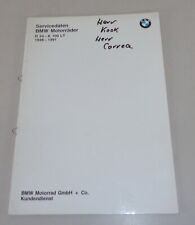 Servicedaten BMW R 24, R 27, R 51/2, R 68, R 50, R 69 S, R 50/5 etc. von 5/1990