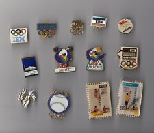 OLYMPISCHE SPIELE Pin Anstecker Anstecker Ringe Flamme Sponsor Bruder 3M IBM Visa Team USA