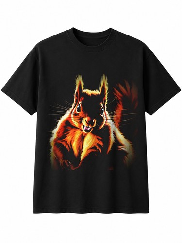 Rotes eichhörnchen mit federn - rotes,