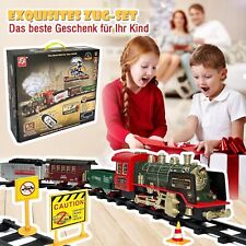 Kinder Elektrischer Zug Set Eisenbahn Schienen Spielzeug mit Dampflokomotive