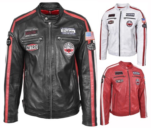 Herren weiche leder biker - weiche,