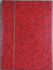 Briefmarkenalbum, Einsteckbuch, Einsteckalbum - Rot - 32 schwarze Seiten A4