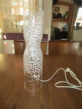 Ikea Tischleuchte Smärt aus den 90ern Glaszylinder h 46,5 d 10 cm transp. weiß