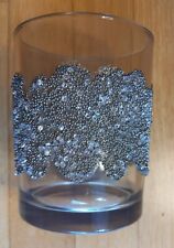 Großes Windlicht aus Glas für große Teelichter mit Glitzer Teelichthalter Depot