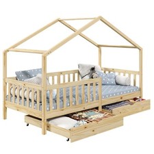 Hausbett Montessori Bett Kinderbett Tipibett  90 x 200 Kiefer Schubladen
