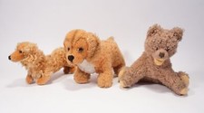 3-tlg. Vintage Konvolut Steiff Tiere Bär Hund und Dackel u.A. 5000/22 mit KF