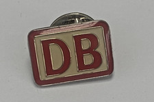 Pin Anstecker DB Deutsche Bahn AG Eisenbahn Logo rot beige