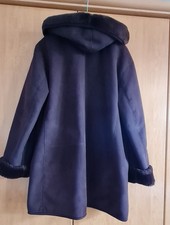 Fuchs Schmitt Damen Jacke, Lammfelloptik, Polarskin, Größe 44, Braun, Getragen