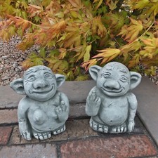 Steinfigur 2er Set Herr und