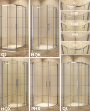 Duschkabine Viertelkreis Eckdusche Duschabtrennung Glas Runddusche 90x90 80x80cm