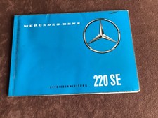 Betriebsanleitung Mercedes Benz 220 SE Heckflosse Januar 1960 W111 W110 W112