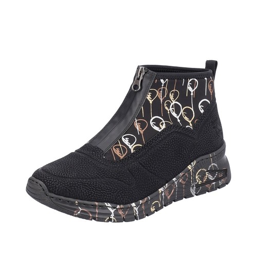 Rieker slipper schwarz kombi - rieker,