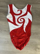 Turnanzug kurzarm Mädchen - Christian Moreau - Gr. 178 - pink/rot 