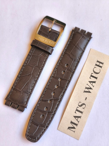 SWATCH+IRONY+GRAU+LEDER/LEATHE