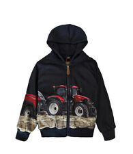 S&C Kinder Sweatjacke mit Kapuze - Roter Traktor im Einsatz H477