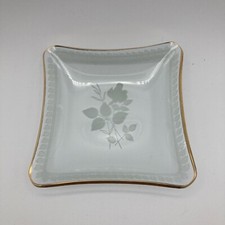 Schale Blatt Glas Glasschale Rose  Motiv