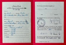 ADMV Fahrerkarte DRESDEN 1968