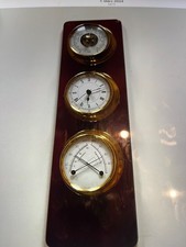 maritime wetterstation messing mahagoni