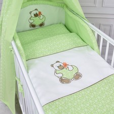 Baby Bettwäsche Bettset 5-tlg mit Nestchen Bettgarnitur Vollstoffhimmel