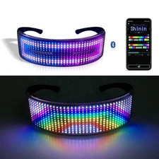 Einzigartige LED-Gläser,DIY Flashing Emotions Sonnenbrille,APP Steuerung Party