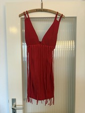 Damen Rotes Kleid mit Fransen