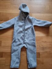 Schneeoverall Wollwalk, naturgrau  74/80