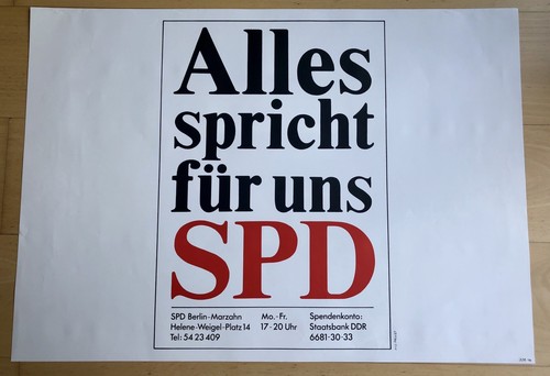 Spd wahlplakat zur - zur, ersten