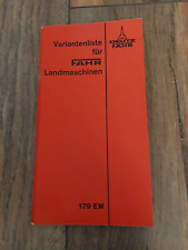 Original Variantenliste Deutz Fahr Landmaschinen 1978 Ladewagen Feldhäcksler usw