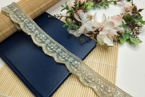 Gold bestickt pailletten - gold,
