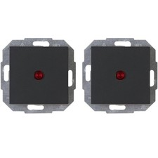 Kopp Wechselschalter Kontrollschalter Athenis beleuchtet mit Linse Anthrazi