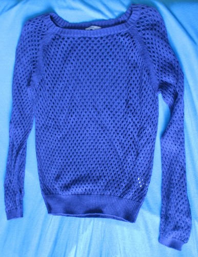Blue motion netz pullover - blue, netz-pullover