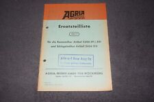 Ersatzteilliste Ersatzteilekatalog AGRIA Rasenmäher / Schlegelmäher sehr gut