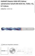 3x GARANT Diabolo VHM-HPC-Bohrer zylindrischer Schaft DIN 6535 HA, TiAlN, 8,8mm