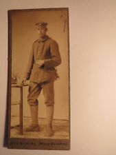 Leipzig Paunsdorf - stehender Soldat in Uniform mit Wickel ? an den Waden / CDV