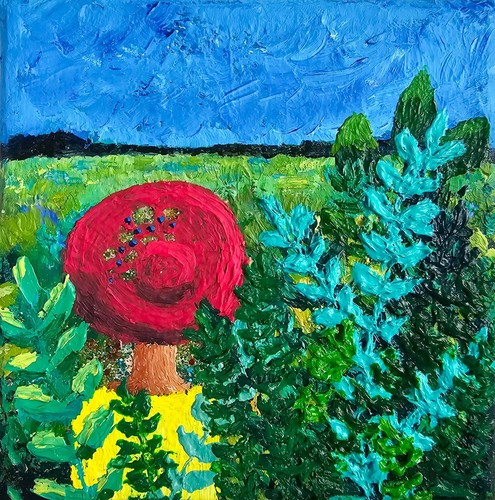 Acrylgemälde auf leinwand - auf,
