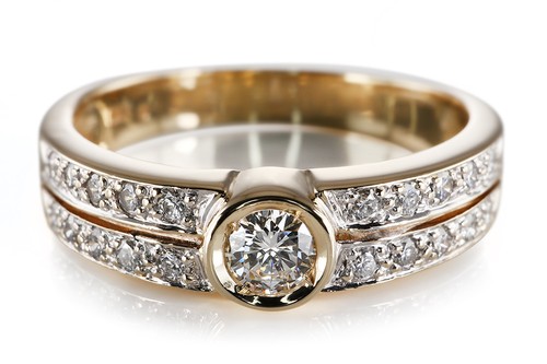 Ring brillanten insg ca - 21,
