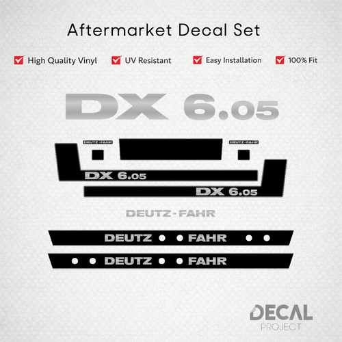 Deutz fahr decal set - 6.05,