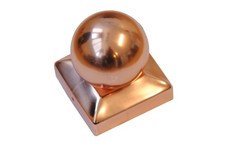 Pfostenkappe mit Kugel Kupfer