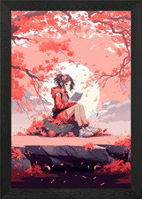 Sakura Anime Mädchen liest